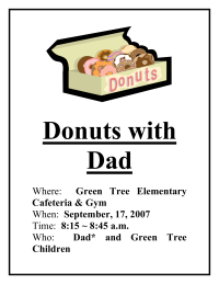 Donuts with Dad flyer