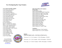 New Products list (Avery & Ziploc)