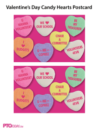 Valentine's Day Candy Hearts Postcard