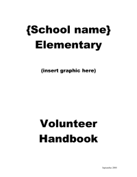 Volunteer handbook/manual