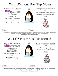 We Love Our Box Tops Moms!
