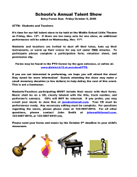 Talent Show Flyer & Forms