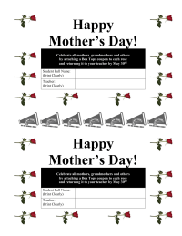 10 count sheet - Happy Mother's Day
