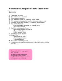 Committee Orientation Folder Contents - Word doc version