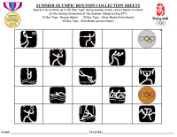 Summer Olympic Collection Sheet