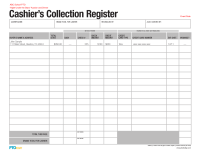 PTO Today: Cashier's Collection Register